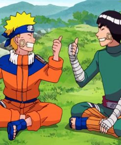 Naruto And Rock Lee paint by number