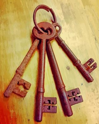 Old Rusty Keys paint by number