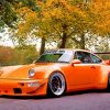 Orange RWB Porsche paint by numbers