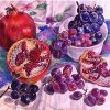 Pomegranate and Grape Fruits paint by numbers