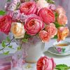 Pink Roses paint by numbers