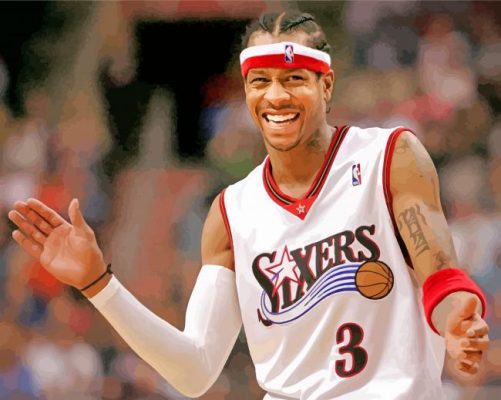 Player Allen Iverson paint by number