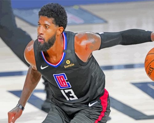 Player Paul George paint by number