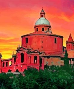 Sanctuary of the Madonna di San Luca Sunset paint by number