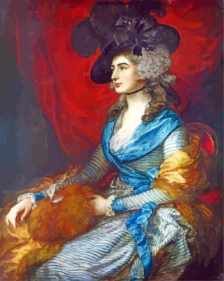 Sarah Siddons By Gainsborough Paint by number