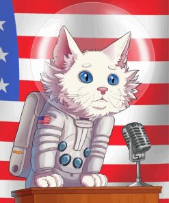 Space Cat paint by number