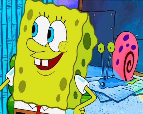 SpongeBob SquarePants Gary - Paint By Number - Numeral Paint