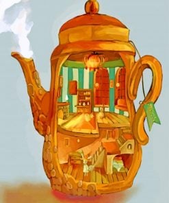 Teapot House Paint By Numbers