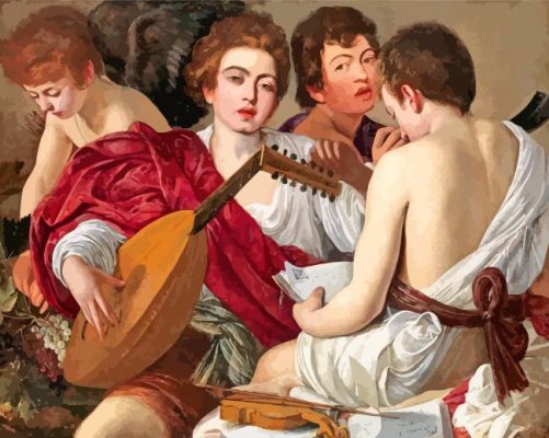The Musicians by Caravaggio paint by number
