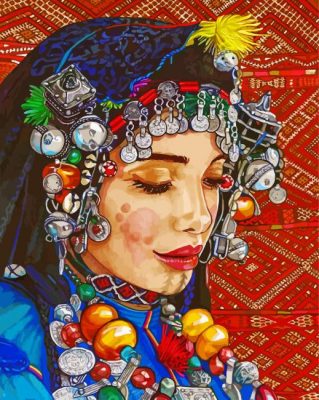 Traditional Amazigh Woman paint by numbers