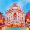 Trevi Fountain Rome paint by numbers