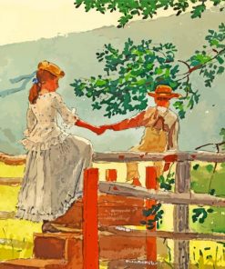 Winslow Homer On The Stile paint by number
