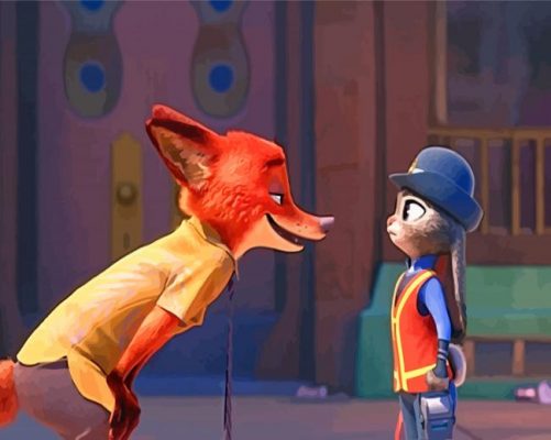 Zootopia Juddy And Nick Widle paint by number