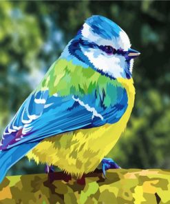 Beautiful Blue Tit paint by numbers