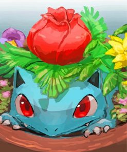 aesthetic-Bulbasaur-paint-by-number