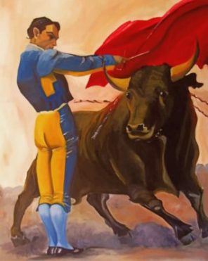 Aesthetic Bullfighter paint by numbers