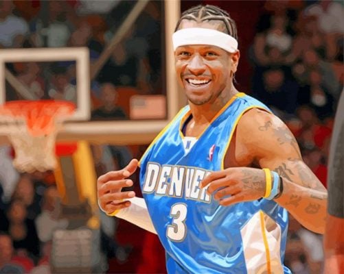 allen iverson denver nuggets paint by numbers