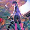 Anime Girl With Bicycle paint by numbers