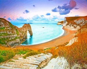 arch durdle door paint by numbers
