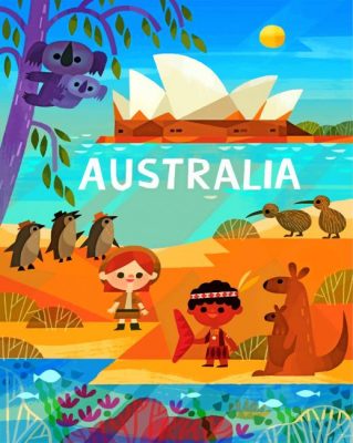 Australia Illustration Paint by numbers