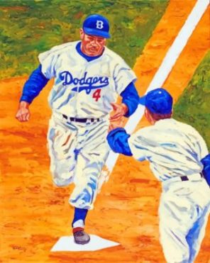Baseball Dodgers Players paint by numbers
