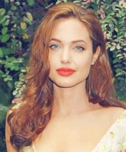 Beautiful Angelina Jolie paint by numbers