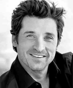 black-and-white-Patrick-Dempsey-paint-by-number