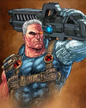 Cable X Men Paint by numbers