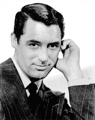 Cary Grant Black And White paint by numbers