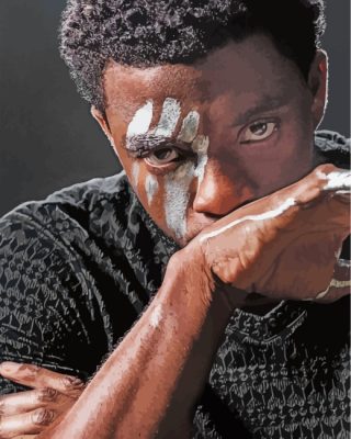 Boseman Black Panther paint by numbers