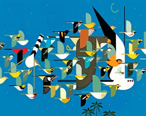 Charley Harper Birds Paint By Numbers - Numeral Paint Kit