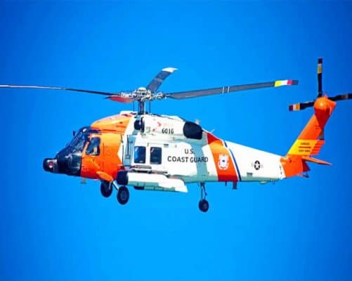 Coast Guard Helicopter Paint by numbers