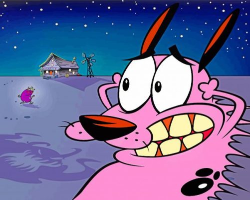 Courage The Cowardly Dog Animation paint by numbers