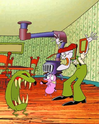 Courage The Cowardly Dog Eustace Bagge Paint By Numbers - Numeral Paint Kit