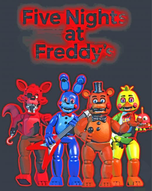 Withered Freddy Paint By Numbers - Numeral Paint Kit