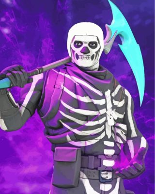 Fortnite Skull paint by numbers