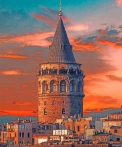 Galata Tower Istanbul Paint by numbers