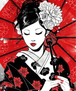 Geisha Girl paint by numbers