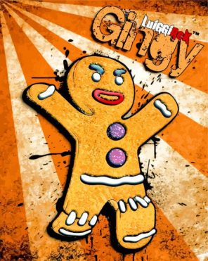 gingerbread from shrek paint by numbers