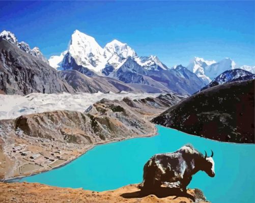 gokyo lakes paint by number