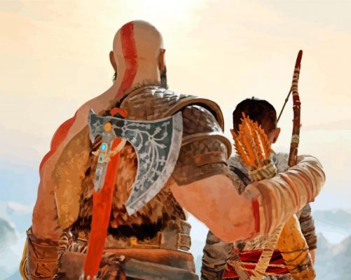 Kratos And Atreus God Of War Paint By Number
