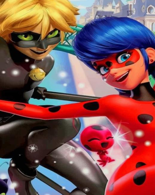 Ladybug And Cat Noir Paint By Numbers - Numeral Paint Kit