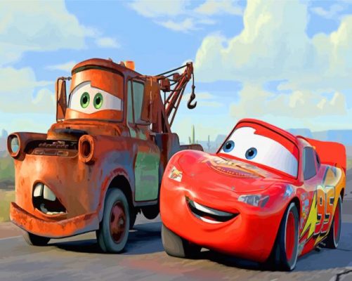 lightning-mcqueen-and-mater-paint-by-number