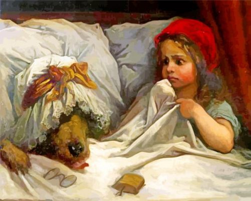 Little Red Riding Gustave Hood Paint By Number