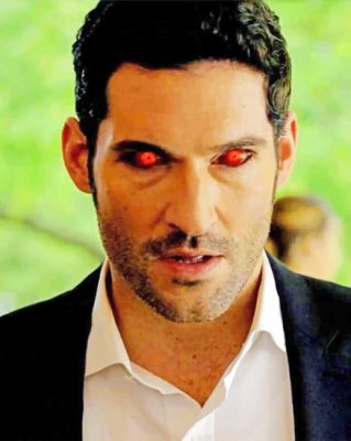 Lucifer With Devil Eyes paint by numbers