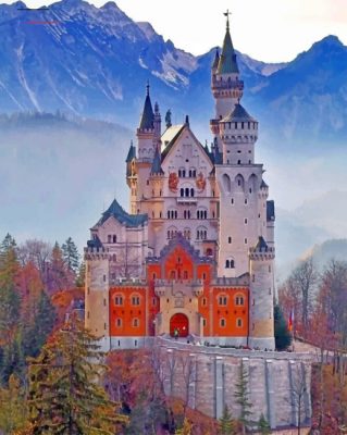 Neuschwanstein Castle Germany paint by numbers
