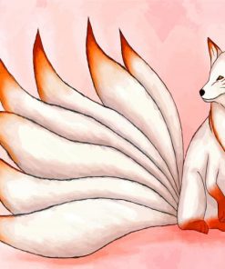 nine tailed fox Kitsune paint by numbers