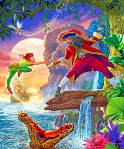 peter pan and hook paint by number
