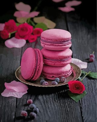 Pink Macarons Paint By Numbers