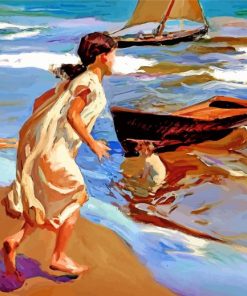 Playing At The Beach Sorolla Paint by numbers